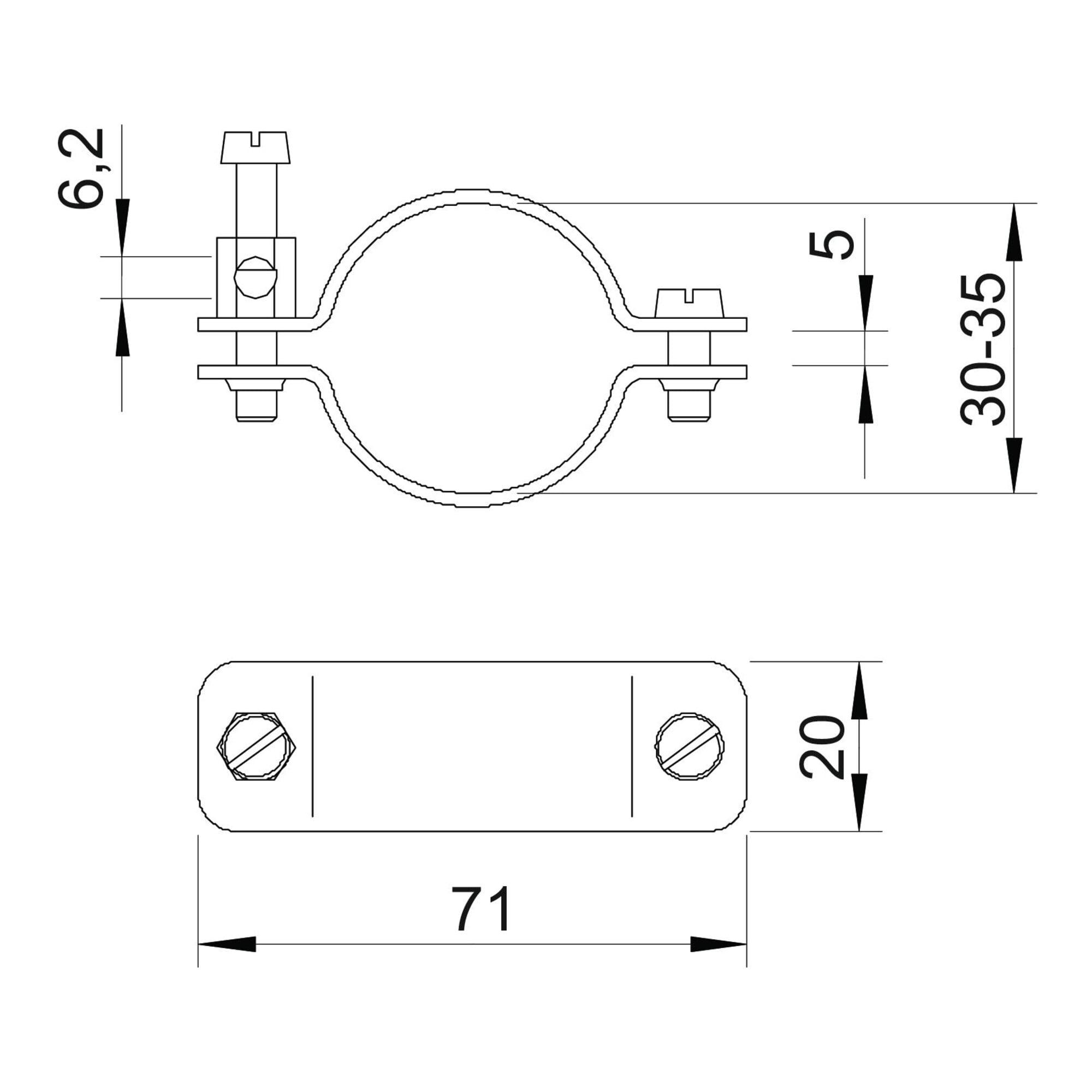 OBO Bettermann Erdungsschelle CU 942 35 (5038111)