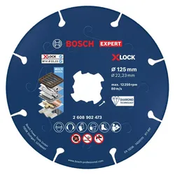 Bosch Professional, Sägeblatt, EXPERT Metal Diamanttrennscheibe, X-LOCK, 125 x 22,23 mm