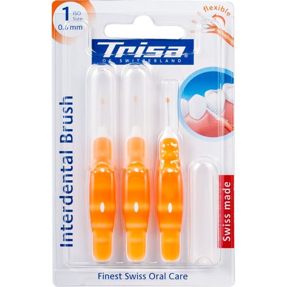 Trisa Interdental Brush ISO 1 0.8mm 3 Stk St Zahnbürste