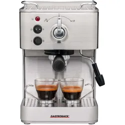 Gastroback Design Espresso Plus, Siebträgermaschine, Silber