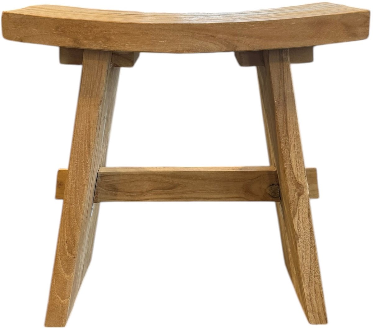 TeakOne Japanse Stijl Kruk - Massief Teak - In/Outdoor Houten Zitkruk