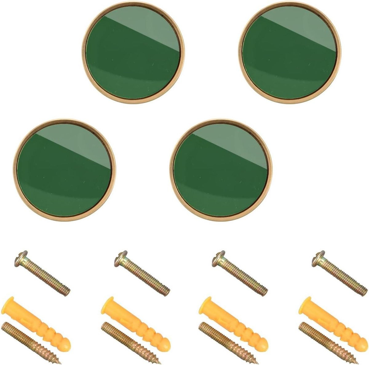 Ronde kastknoppen en ladehandgrepen voor meubelvernieuwing, donkergroen, diameter: 32 mm