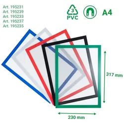Tarifold, Informationsschild, Magnetschild Magneto Solo Pro 195239 A4 gr 10 St./Pack.