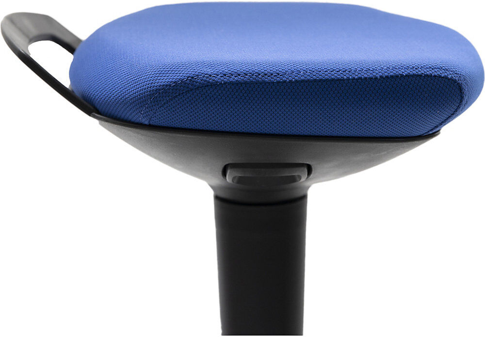 kaiserkraft Multibewegliche Stehhilfe, höhenverstellbar 600 - 840 mm, Bezug royalblau