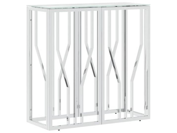vidaXL Konsolentisch 70x30x70 cm Edelstahl und Glas