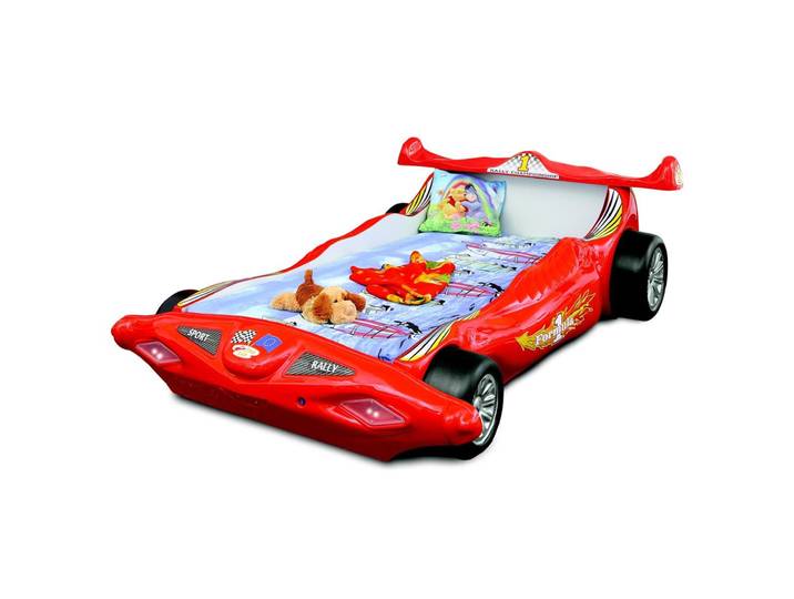 JVmoebel Autobett Rotes Rennbett im Formel 1 Design aus Holz für Kinder (1-tlg)