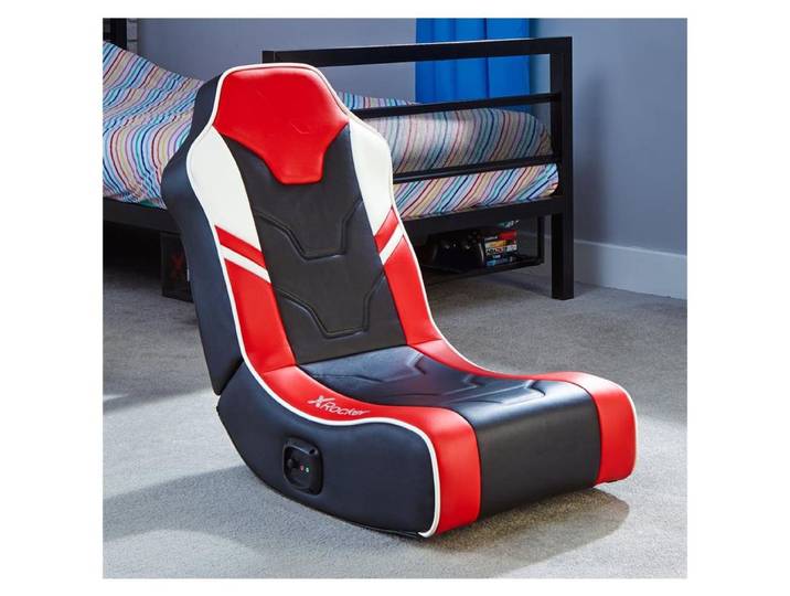X Rocker Shadow 2.0, Konsolen-Gamingstuhl, Gepolsterter Sitz, Gepolsterte Rückenlehne, 3DS, Nintendo NES Classic, Nintendo Switch, Nintendo Wii U, PSP / PSP Slim, PlayStation 4,..., Weiß, Rot, Weiß