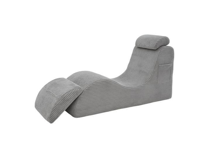 Lvhom Relaxsessel Liege mit Kopfstütze,ergonomischem Design,Hellgrau, 66x90x160 cm, Wohnzimmer, Sessel, Relaxsessel