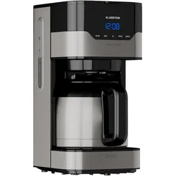Klarstein Kaffeemaschine Arabica 800W EasyTouch Control silber/schwarz Silber-Metallic