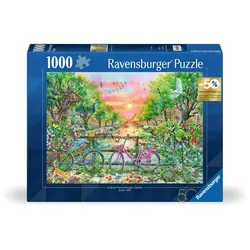 Ravensburger Puzzle 12001089- Verträumte Fahrräder in Amsterdam - 1000 Teile Puzzle für Erwachsene ab 12 Jahren
