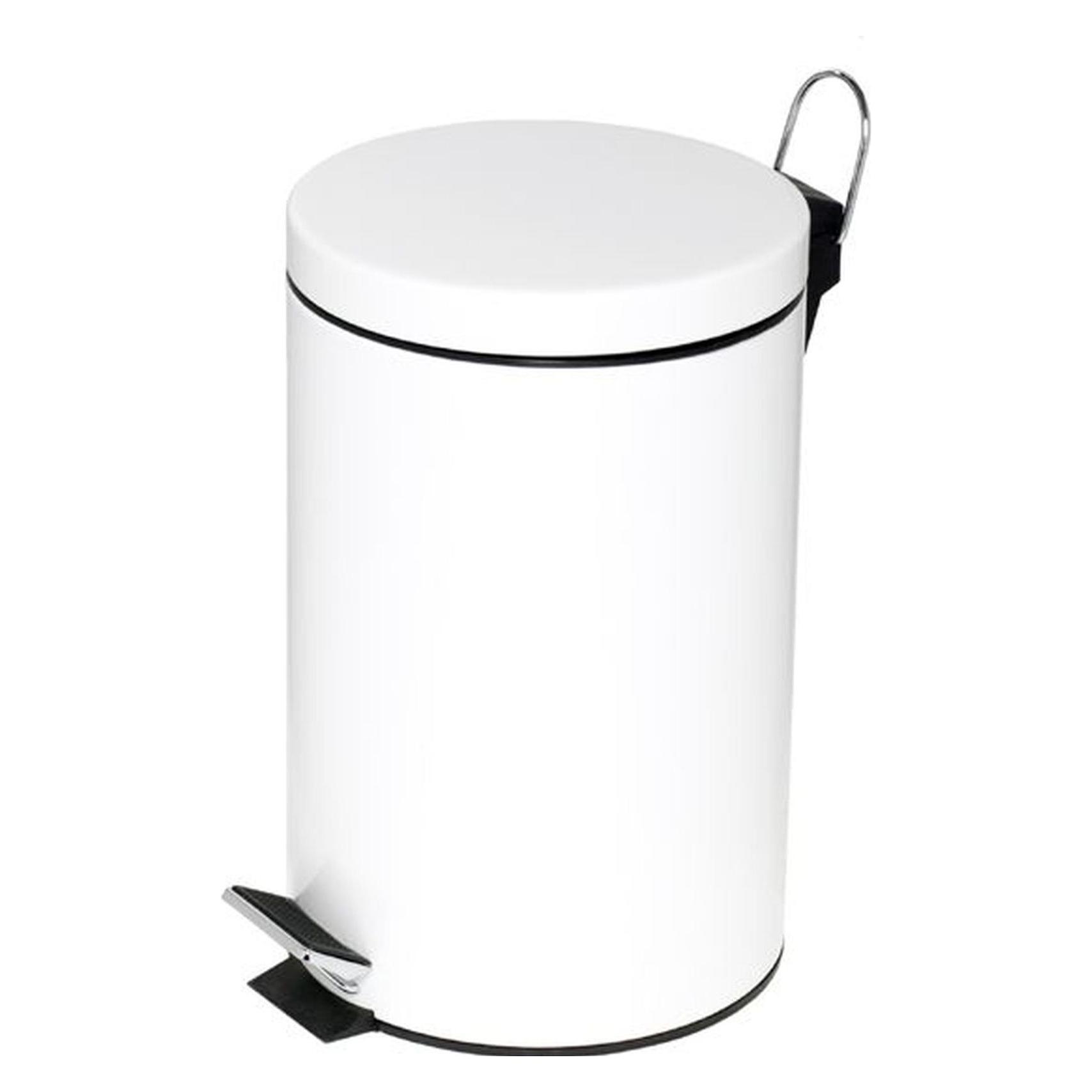 Alco Tretabfalleimer mit Kunststoffeinsatz 12 Liter weiss (12 l) (2961-10)