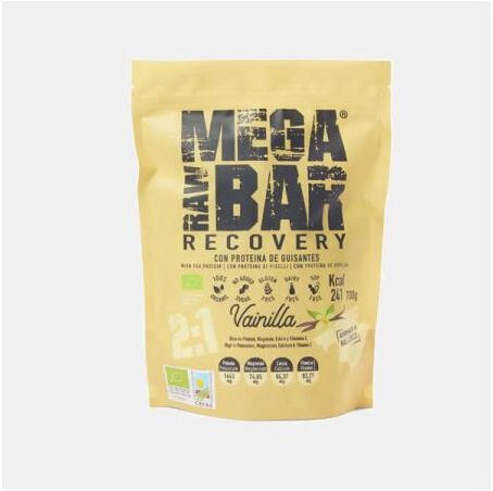 MEGA RAW BAR PROTEINA & RECOVERY BAUNILHA VEGAN E BIO 700g