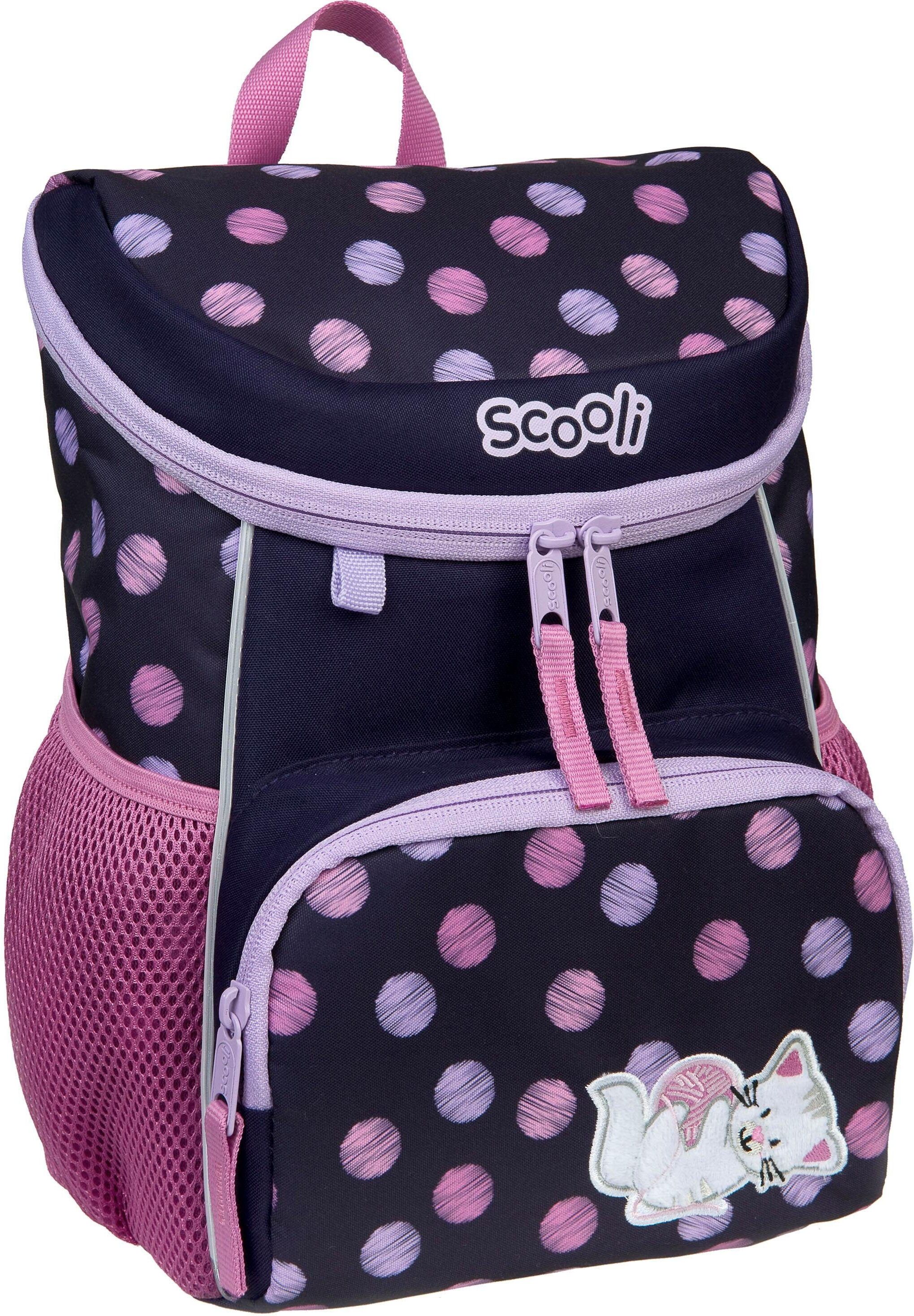 Kinderrucksack SCOOLI "Mini-Me, Caty Cat", Kinder, Gr. B/H/T: 20cm x 29cm x 13cm, lila (caty cat), Polyester, Rucksäcke Kinderrucksack, für den Kindergarten caty cat B/H/T: 20cm x 29cm x 13cm