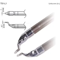 HAK T51-L1 - Aktiv-Lötspitze T51-L1, 1,0 mm, chip, 2 Stück