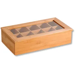 Kesper Teebox, Bambus mit 10 Fächern