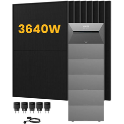 Anker SOLIX Solarbank 3 E2700 Pro Solaranlage, mit 8 x 455W Bifazialen Solarmodulen, by Powerness - 16kWh / 5 x Smart Plug / Standardversand