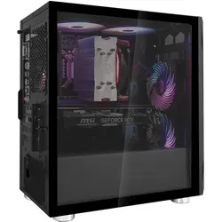 Silverstone Fara H1m (mATX), PC Gehäuse, Schwarz