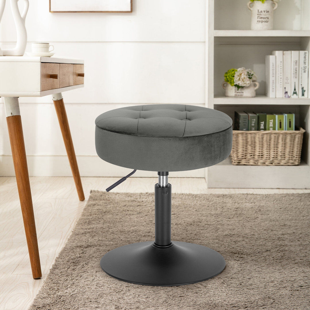 Fairmont Park Lieven Adjustable Height Ergonomic Lab Stool Dark Grey