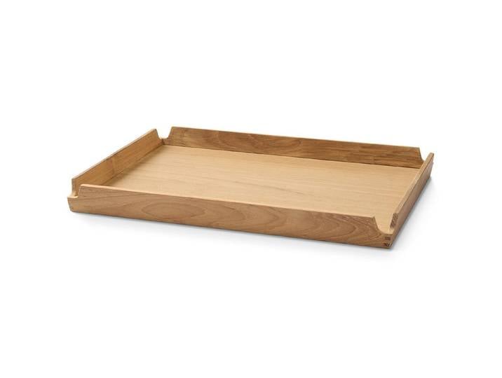 LIND DNA Dekotablett Nupo Tablett Teak Square M airy nougat 36x28cm