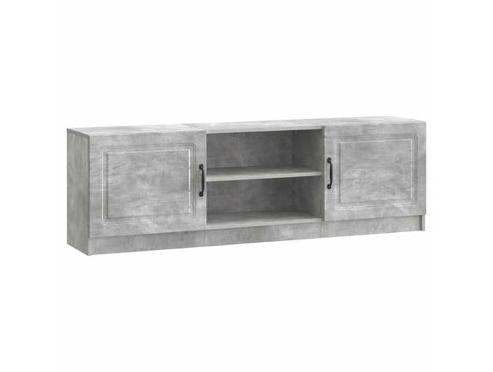 KUPTYERFG TV-Lowboard Betongrau 150x31x47cm TV-Schrank Holzwerkstoff Stilvoller Fernsehschrank mit Klapptüren und verstellbarem Regal für Fernseher und Mediengeräte im Wohnzimmer.