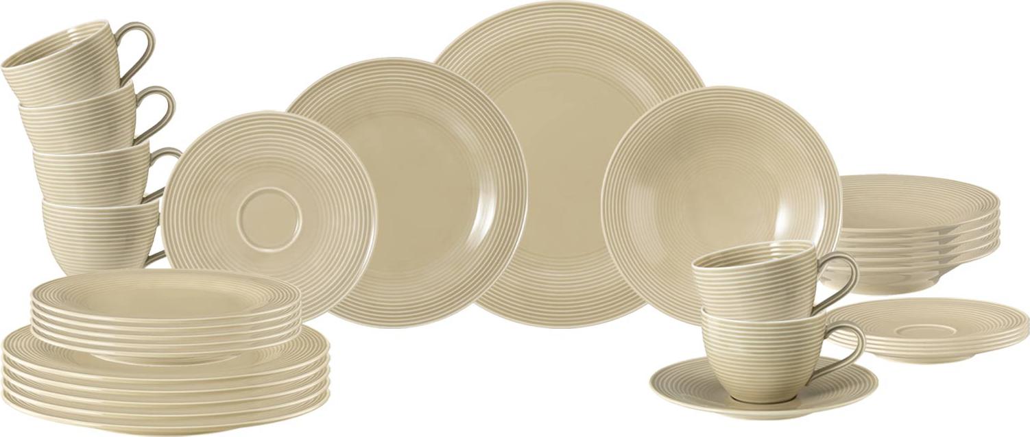 Seltmann Weiden Beat Color Glaze Kombiservice 30-teilig - Sandbeige