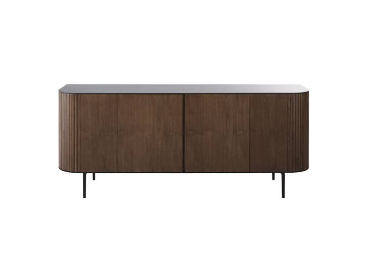 Buffet enfilade placage noyer et noir, L198 cm
