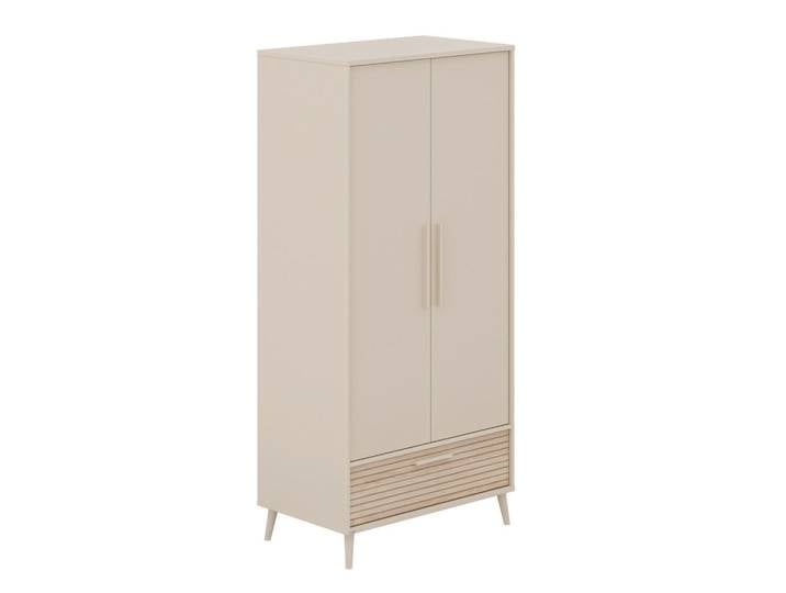 Paidi Babykleiderschrank Eefje, Beige, Eiche, 94.8x203.5x57.1 cm, Goldenes M, Blauer Engel, Babymöbel, Babykleiderschrank