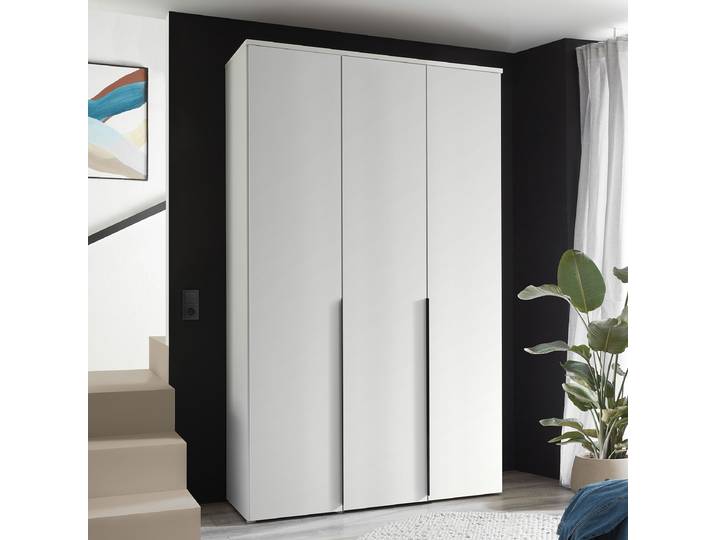 Armoire Espinares 135cm Blanc/Blanc Sans portes miroir