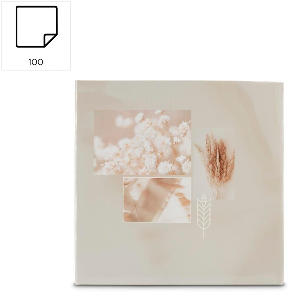 Hama Einsteck-Fotoalbum "Fotoalbum Memo-Album "Singo II", für 200 Fotos im Format 10 x 15cm", beige, B:22cm L:22,5cm, Fotoalben, Einsteck-Fotoalbum