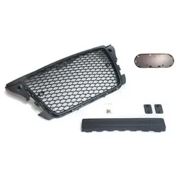 Frontgrill Sport schwarz mit Emblem und Kennzeichenhalter passend für Audi A3 8P