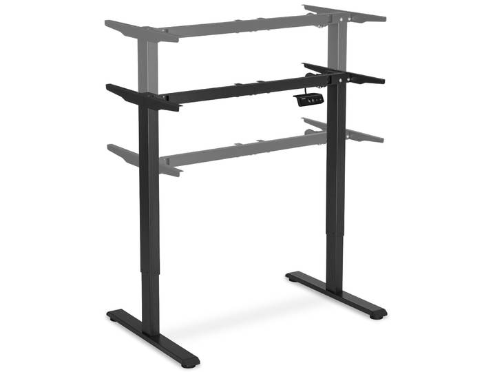 Piètement Électrique À Deux Niveaux\, Hauteur Réglable 71–116 Cm\, Noir