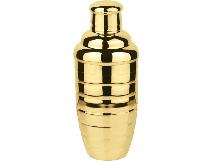 Cocktailshaker Cocktail goldfarben Chromnickelstahl H 20.5 cm 0.5 l