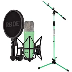 RØDE NT1 Signature Green Grün Mikrofon mit Stativ in Grün, Mikrofon