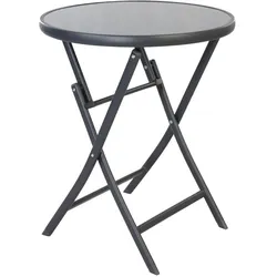 Mojawo, Gartentisch + Balkontisch, Bistrotisch Klapptisch Gartentisch Gartentisch Glas Metall Ø60xH72cm (60 x 72 cm)
