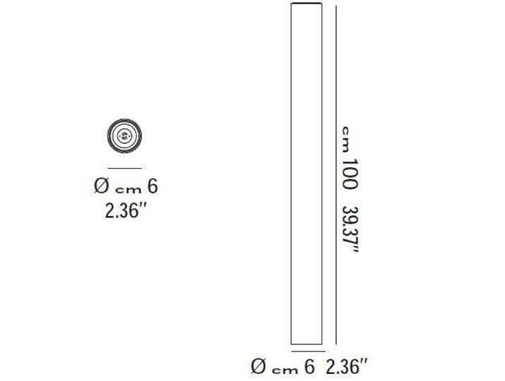 Lodes Deckenleuchte A-Tube, schmale Form, GU10 - Kupfer-Bronze (