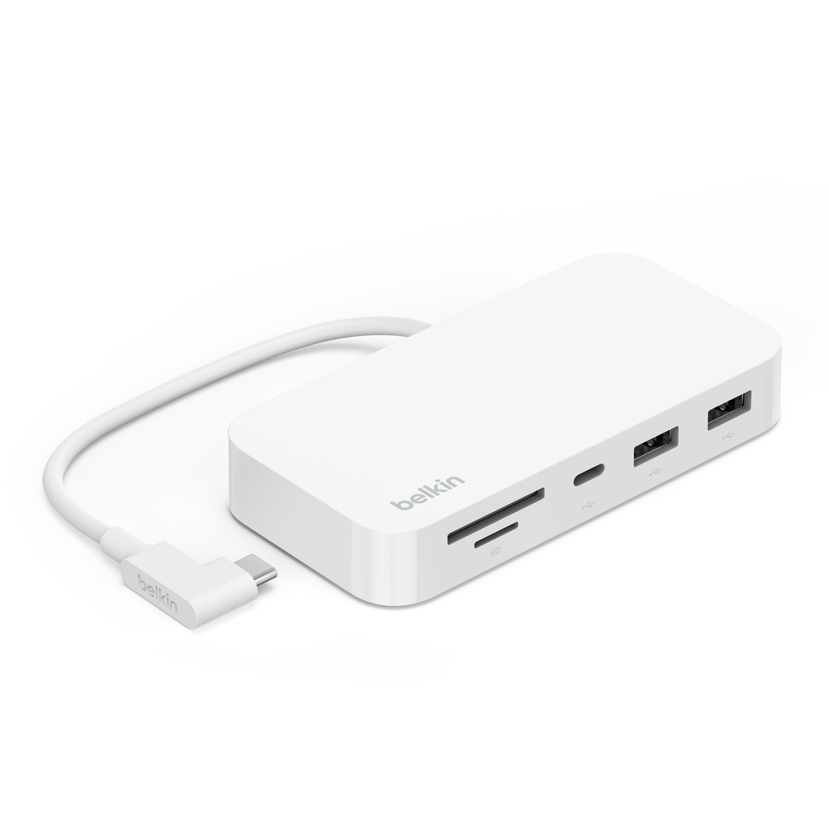 Belkin CONNECT USB-C 6-in-1 multifunctionele hub met houder INC011btWH
