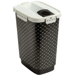 Rotho Babydesign Rotho MyPet Cody Tierfutterbehälter 10l mit Deckel und Klappe, schwarz/weiss