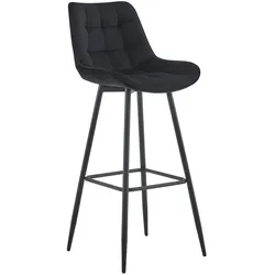 CLP Barhocker Dartford Samt   Farbe: schwarz, Material: Samt