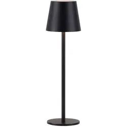 JUST LIGHT. Akku-Tischleuchte Euria Alu, Eisen, Stahl & Metall Schwarz