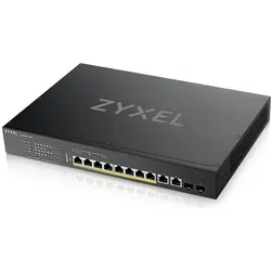 Zyxel 12-Port Smart Managed Switch, 8x 10G PoE (12 Ports), Netzwerk Switch, Schwarz