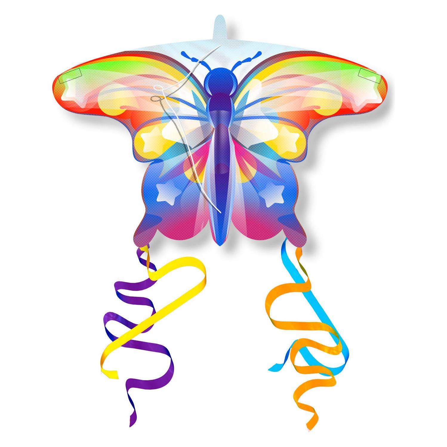 Eolo Kites Ready 2 Fly - Pop-up-Mini-Nylon-Drachen-Schmetterlings-Regenbogen (24959550)