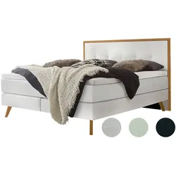 Hasena »Nordic« Boxspringbett 160x200 cm / Pepe grey / fest