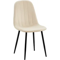CLP Esszimmerstuhl Baxter Samt   Farbe: creme