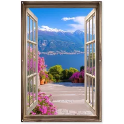 GARTENPOSTER Durchblick - Berg - Landschaft - Ausblicke - See Bild 120x180 cm