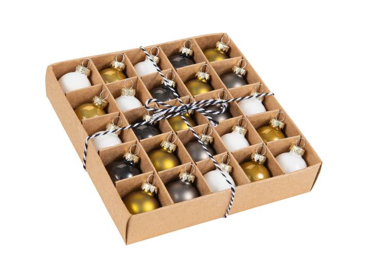 Weihnachtskugel Magic Moments weiss Glas - Weihnachtskugel