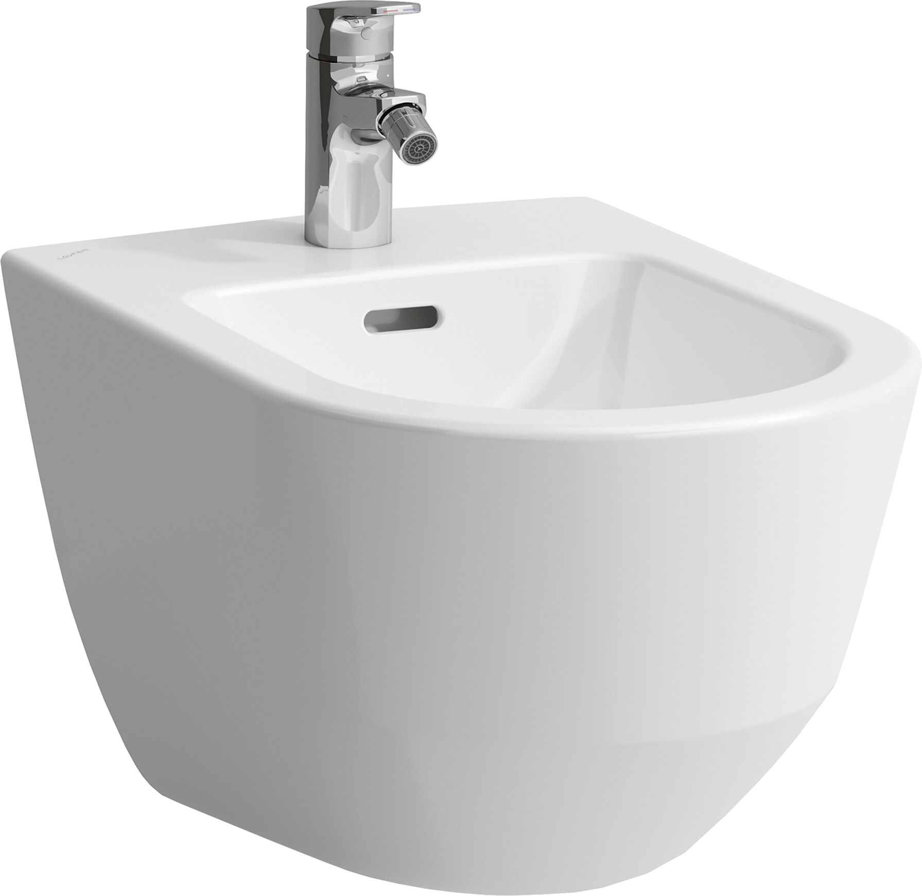 LAUFEN Pro wall Bidet H8309520183041 36x53cm, projection 53cm, robinets d'angle à l'extérieur, Bahama beige