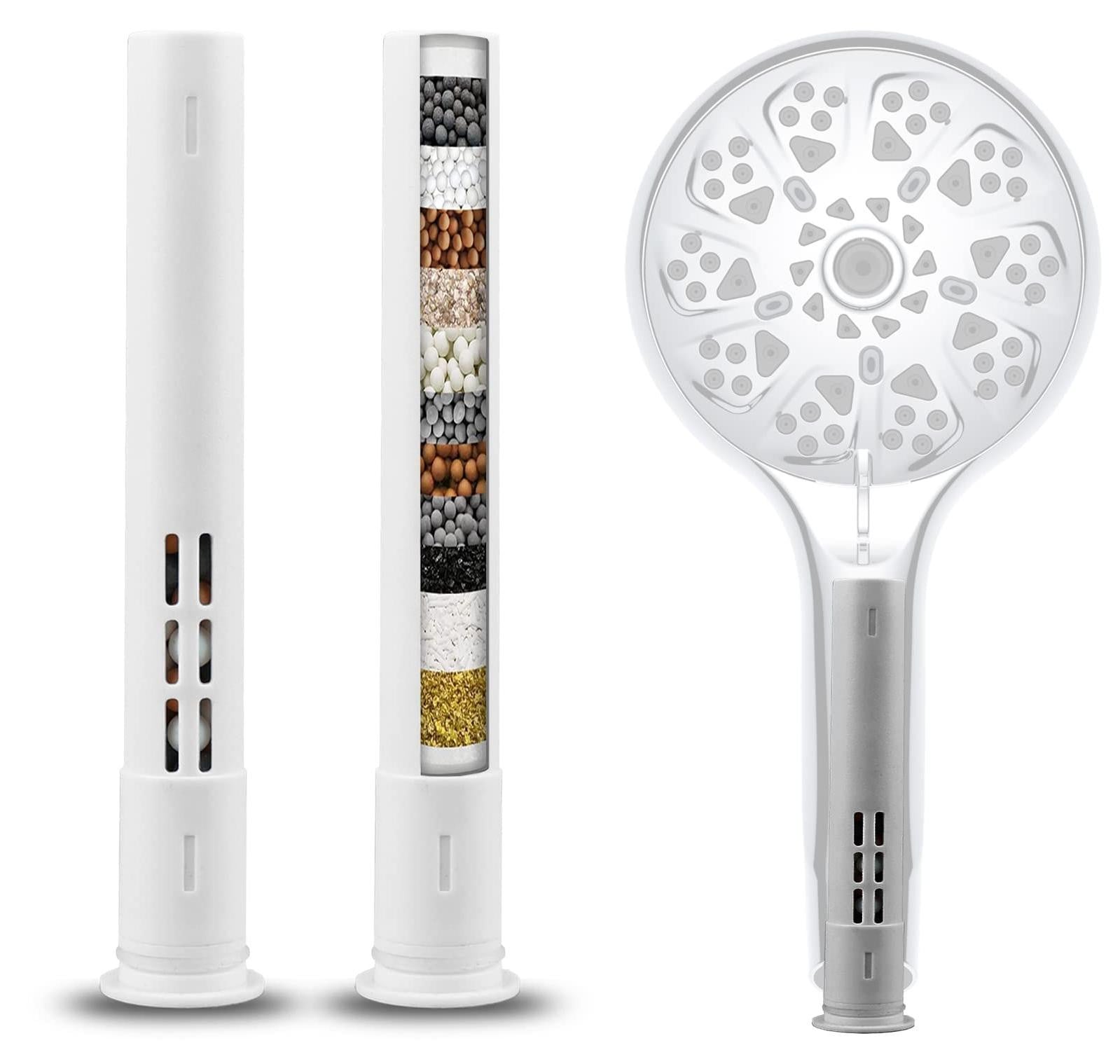 Set van 2 Douchefilters voor Hard Water