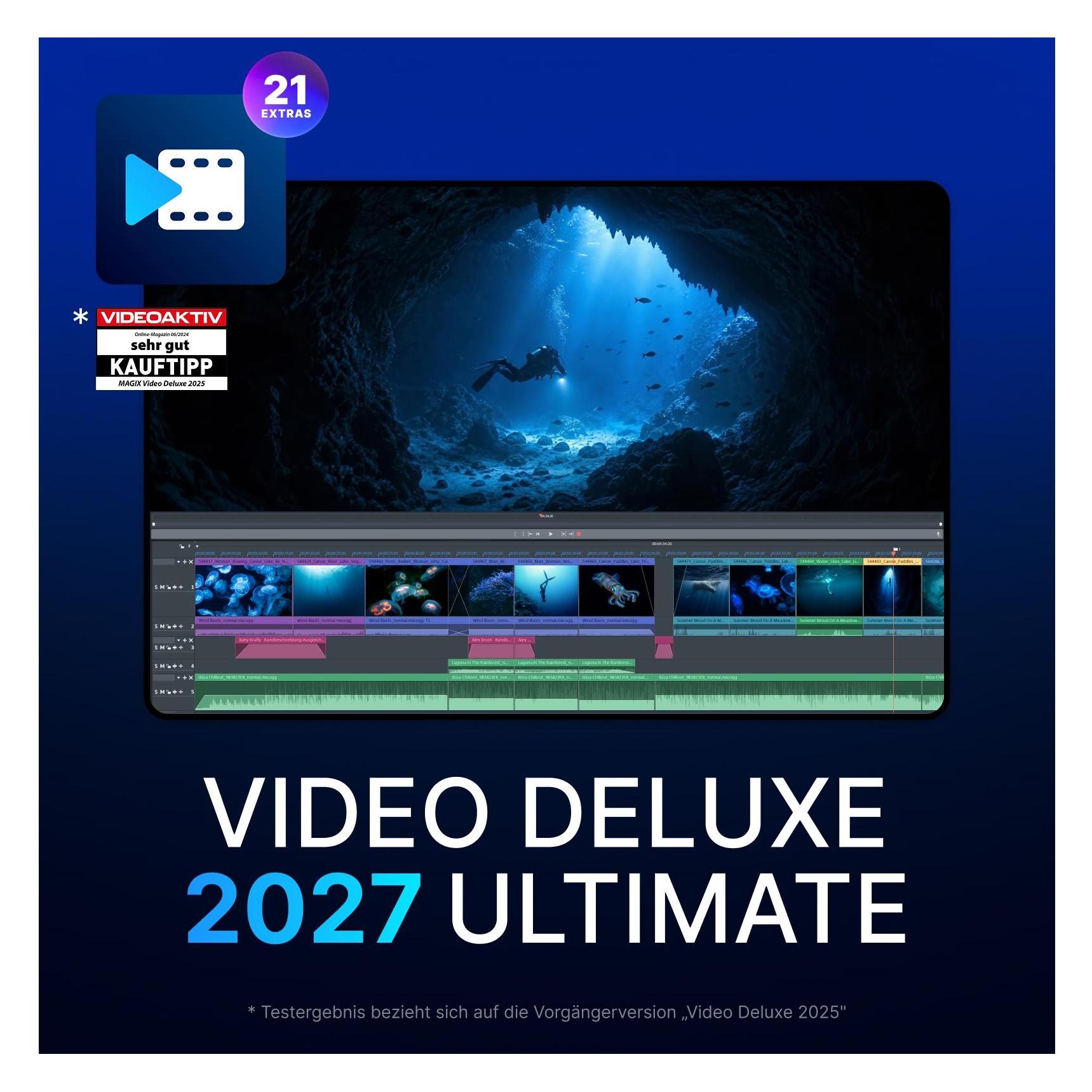 Magix Video deluxe 2027 Ultimate Download Code (1 User, 1 Geräte/User, unbegrenzt) (639191551802)