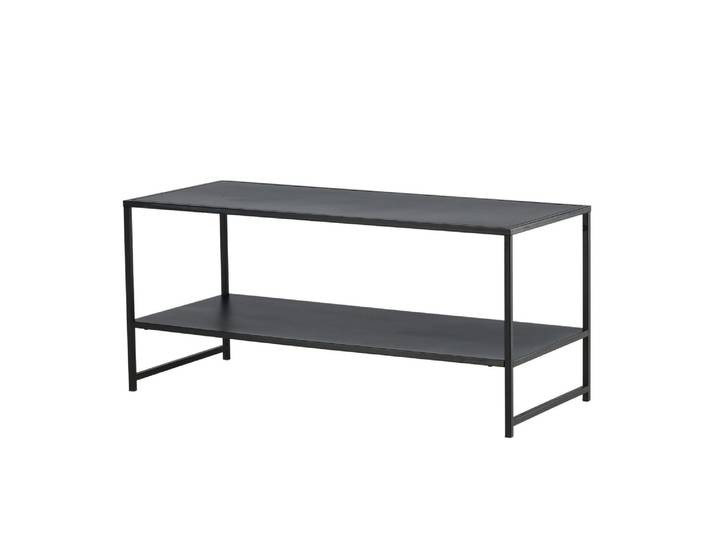 Couchtisch VENTURE HOME, schwarz, schwarz, schwarz, B:45cm H:43cm T:102cm, Tische, Couchtisch, Sofatisch, Stahl pulverbeschichtet, schlank, modern, urban