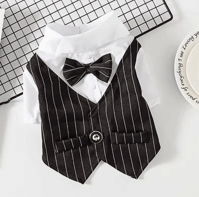 Inspire Picks Formal Pet Suit Jacket Stylish Wedding & Party Outfit For Cats And Small Dogs black l suit 4.0 6.5kg
